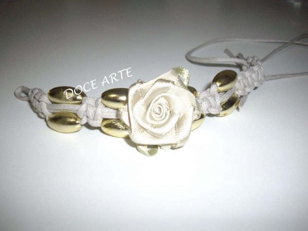 PULSEIRA FLOR DE TECIDO